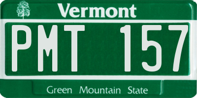 VT license plate PMT157