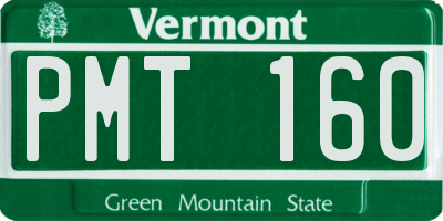 VT license plate PMT160