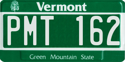VT license plate PMT162