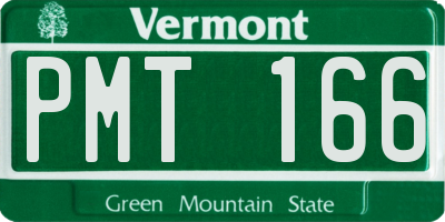 VT license plate PMT166