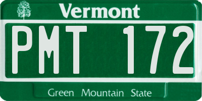 VT license plate PMT172