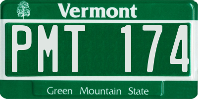 VT license plate PMT174