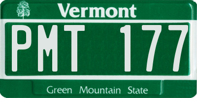 VT license plate PMT177