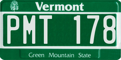 VT license plate PMT178