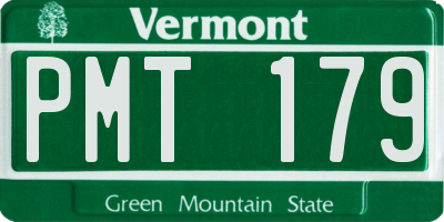 VT license plate PMT179