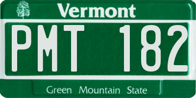 VT license plate PMT182