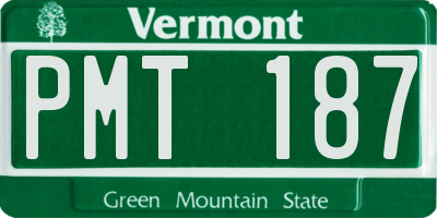 VT license plate PMT187