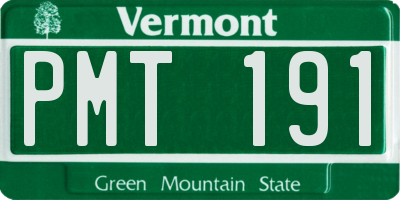 VT license plate PMT191