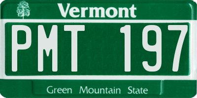 VT license plate PMT197