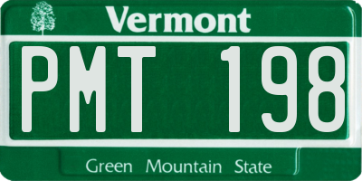 VT license plate PMT198