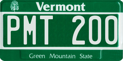 VT license plate PMT200