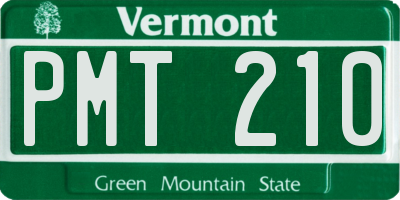 VT license plate PMT210