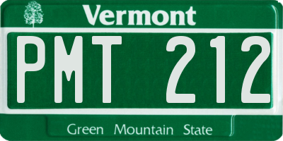 VT license plate PMT212