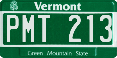 VT license plate PMT213