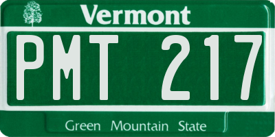 VT license plate PMT217