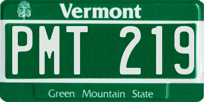 VT license plate PMT219