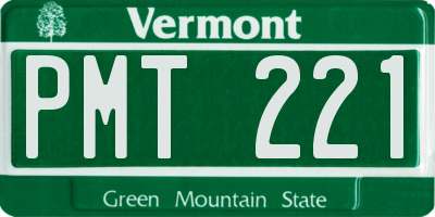 VT license plate PMT221