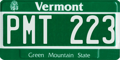 VT license plate PMT223