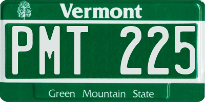 VT license plate PMT225