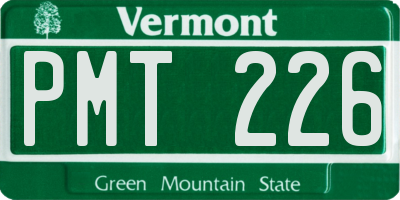 VT license plate PMT226
