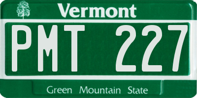 VT license plate PMT227