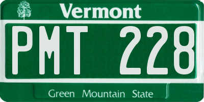 VT license plate PMT228