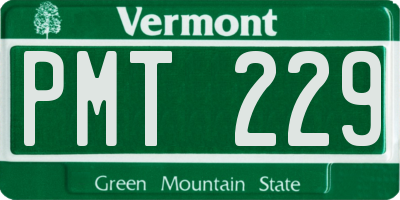 VT license plate PMT229