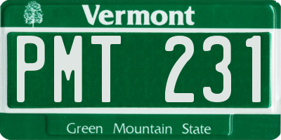 VT license plate PMT231