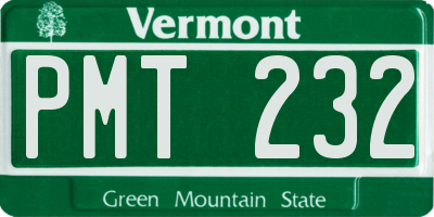VT license plate PMT232