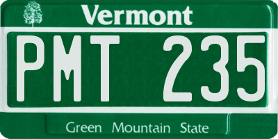 VT license plate PMT235