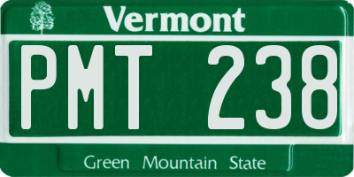 VT license plate PMT238