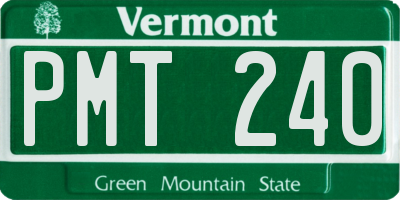 VT license plate PMT240