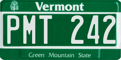 VT license plate PMT242