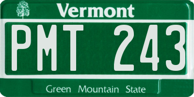 VT license plate PMT243