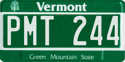 VT license plate PMT244