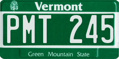 VT license plate PMT245