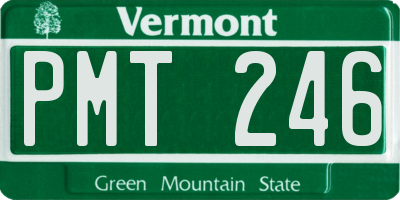 VT license plate PMT246