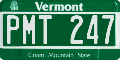 VT license plate PMT247