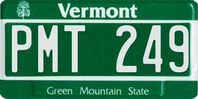 VT license plate PMT249