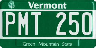 VT license plate PMT250