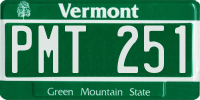 VT license plate PMT251