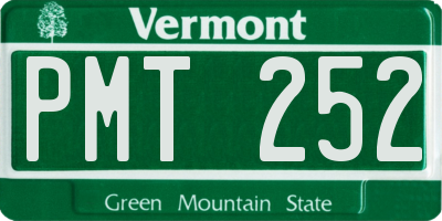 VT license plate PMT252