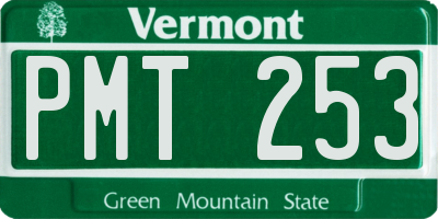 VT license plate PMT253