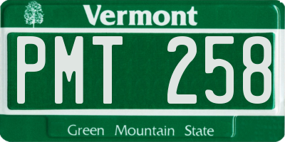 VT license plate PMT258