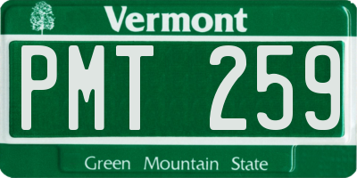 VT license plate PMT259