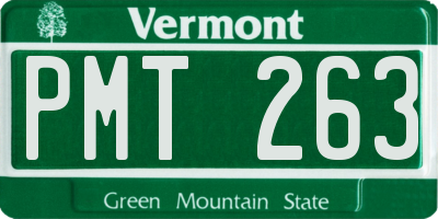 VT license plate PMT263