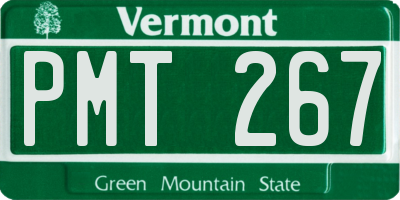 VT license plate PMT267