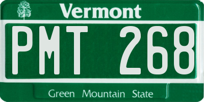 VT license plate PMT268