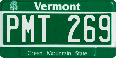 VT license plate PMT269