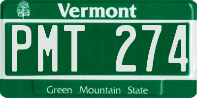VT license plate PMT274